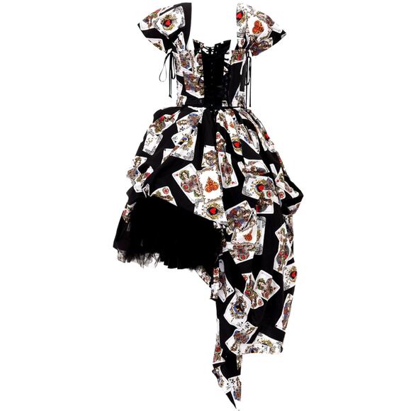 ⭐️SOLD⭐️ ONLY ONE! Dolce & Gabbana Queen of Hearts Corset Runway Gown NWT 40IT/S - Picture 9 of 13